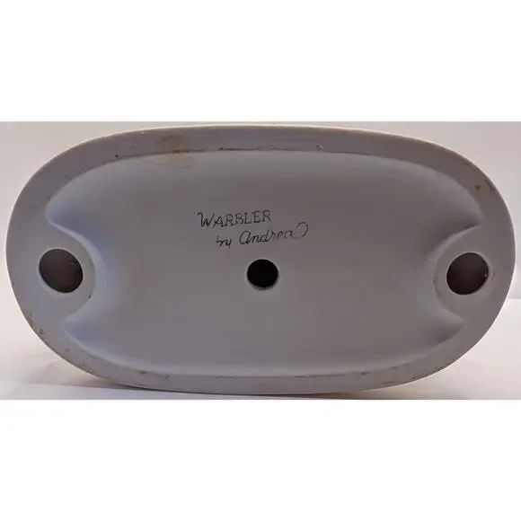 Andrea by Sadek Warbler Bird Figurine Flowering Branch 7.5" - Picture 9 of 9